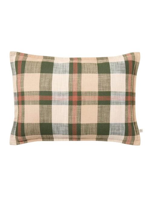 Lumbar Plaid Pillow Brown/Green
