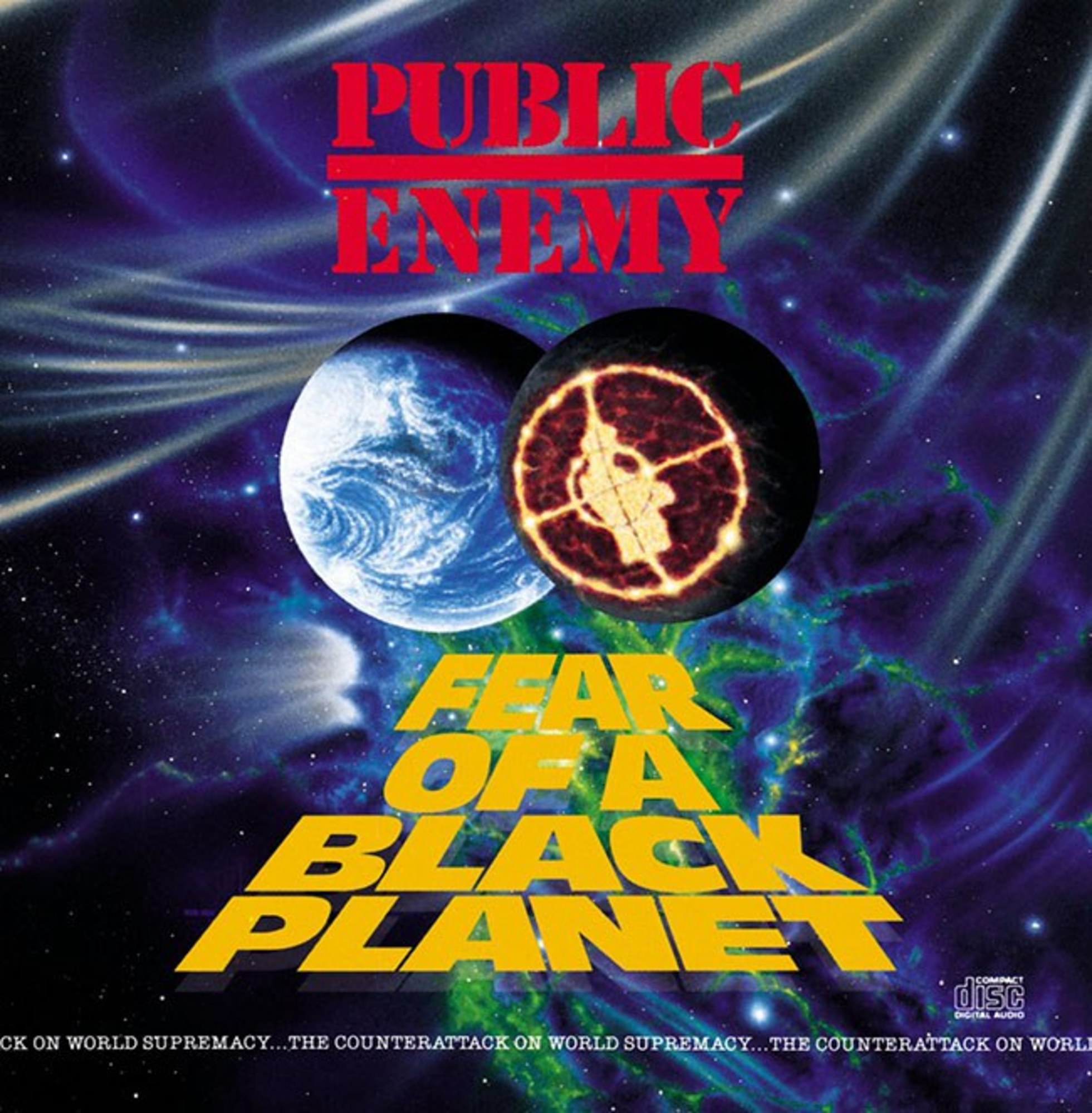 Album cover showing two world colliding