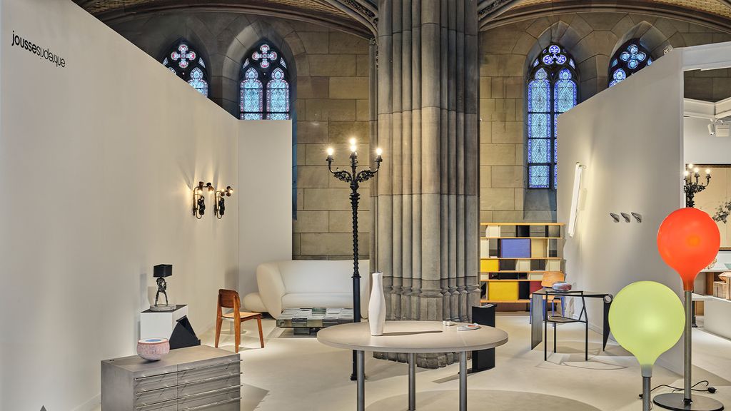 Booth in an old church