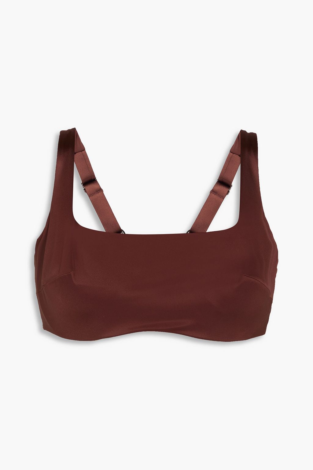 D-G the Crop Stretch-Satin Bikini Top