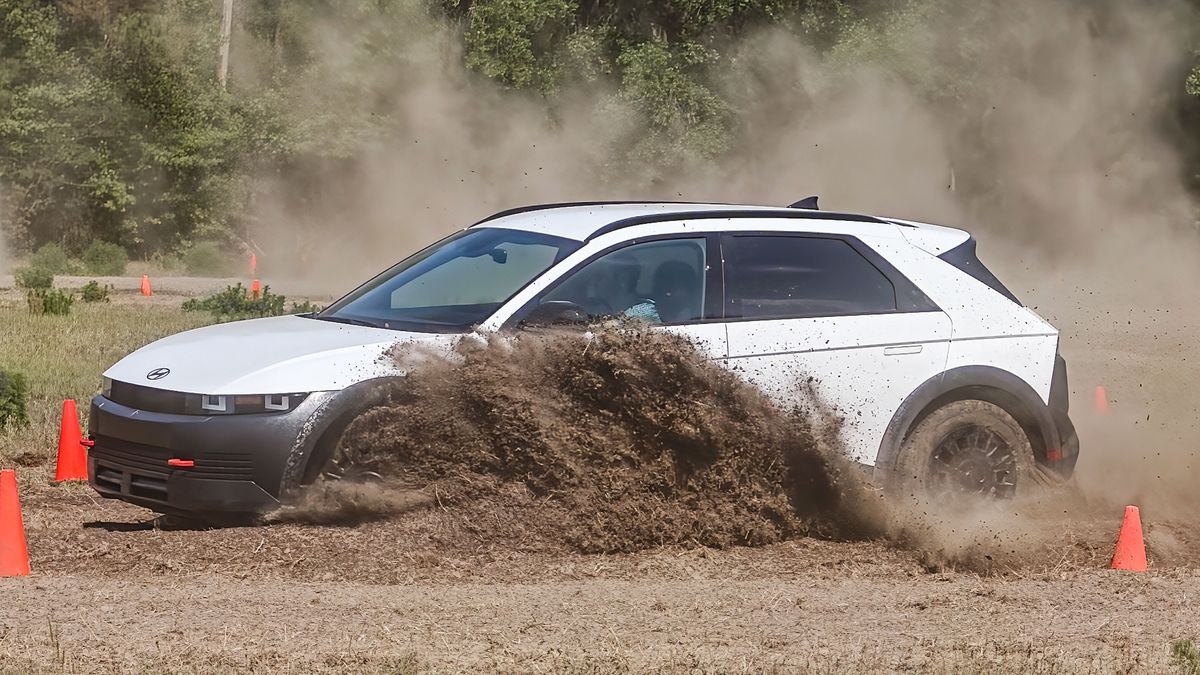 Hyundai IONIQ 5 XRT rallycross first look.