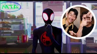 Miles Morales as Spider-man and Son Heung-min with actor Tom Holland