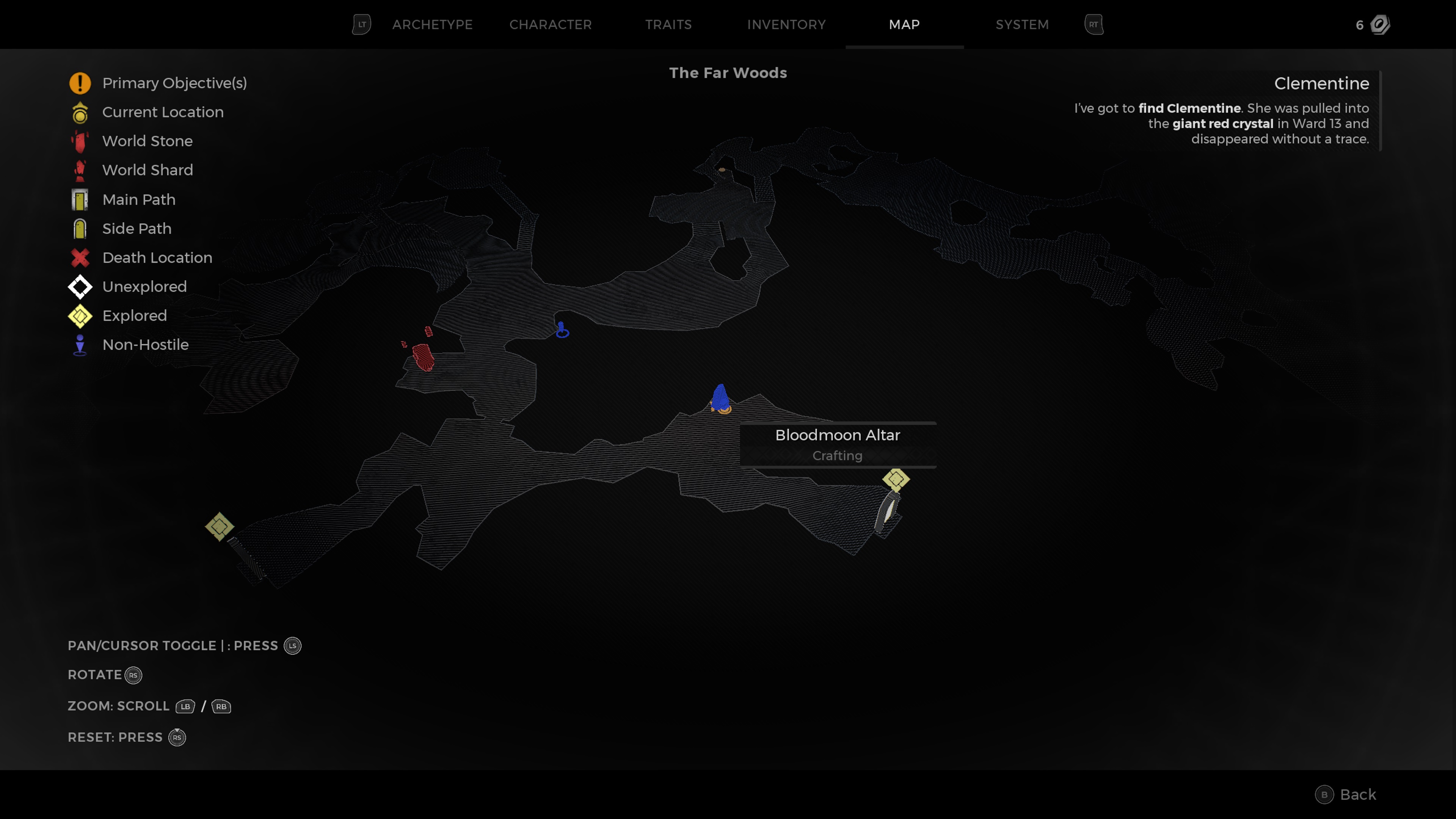 Скриншот из игры, где показан Алтарь Кровавой Луны в Remnant 2.