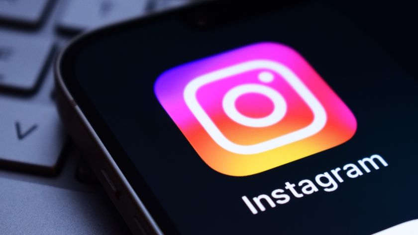 Instagram app logo on a phone display