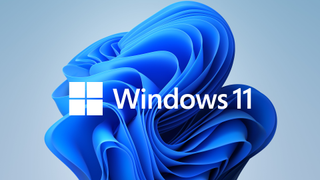 Windows 11-logo foran det nye baggrundsbillede