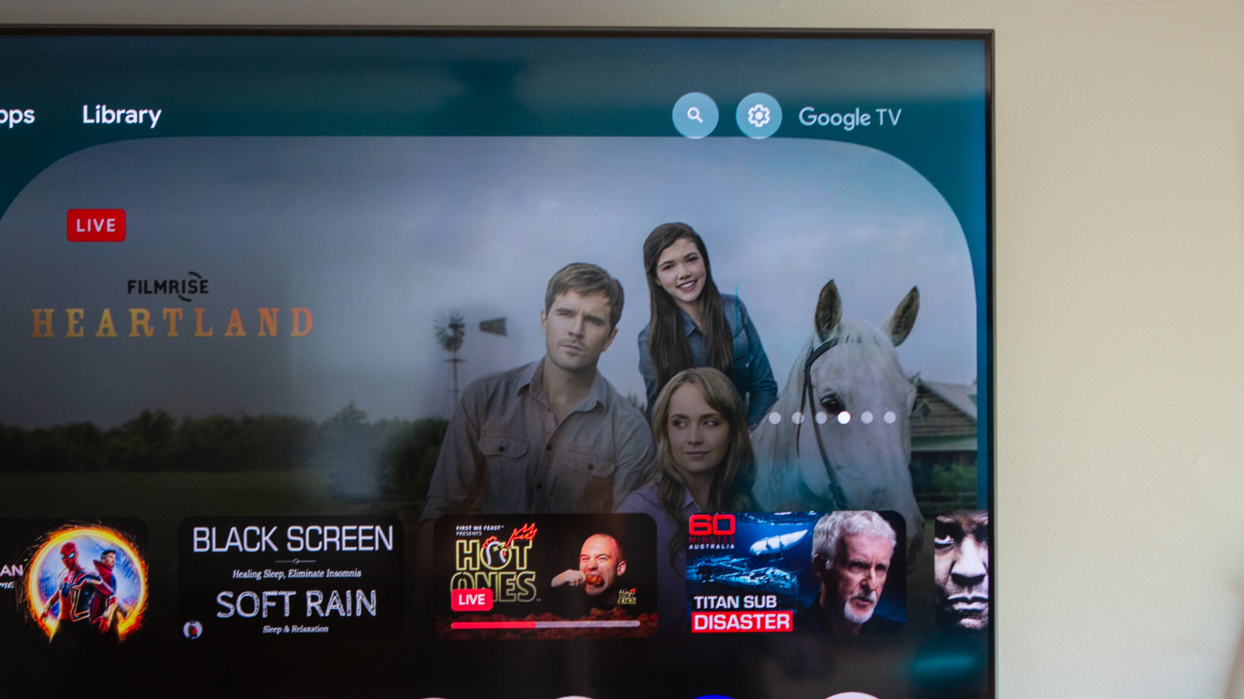Google TV branding on the Onn Google TV 4K Pro