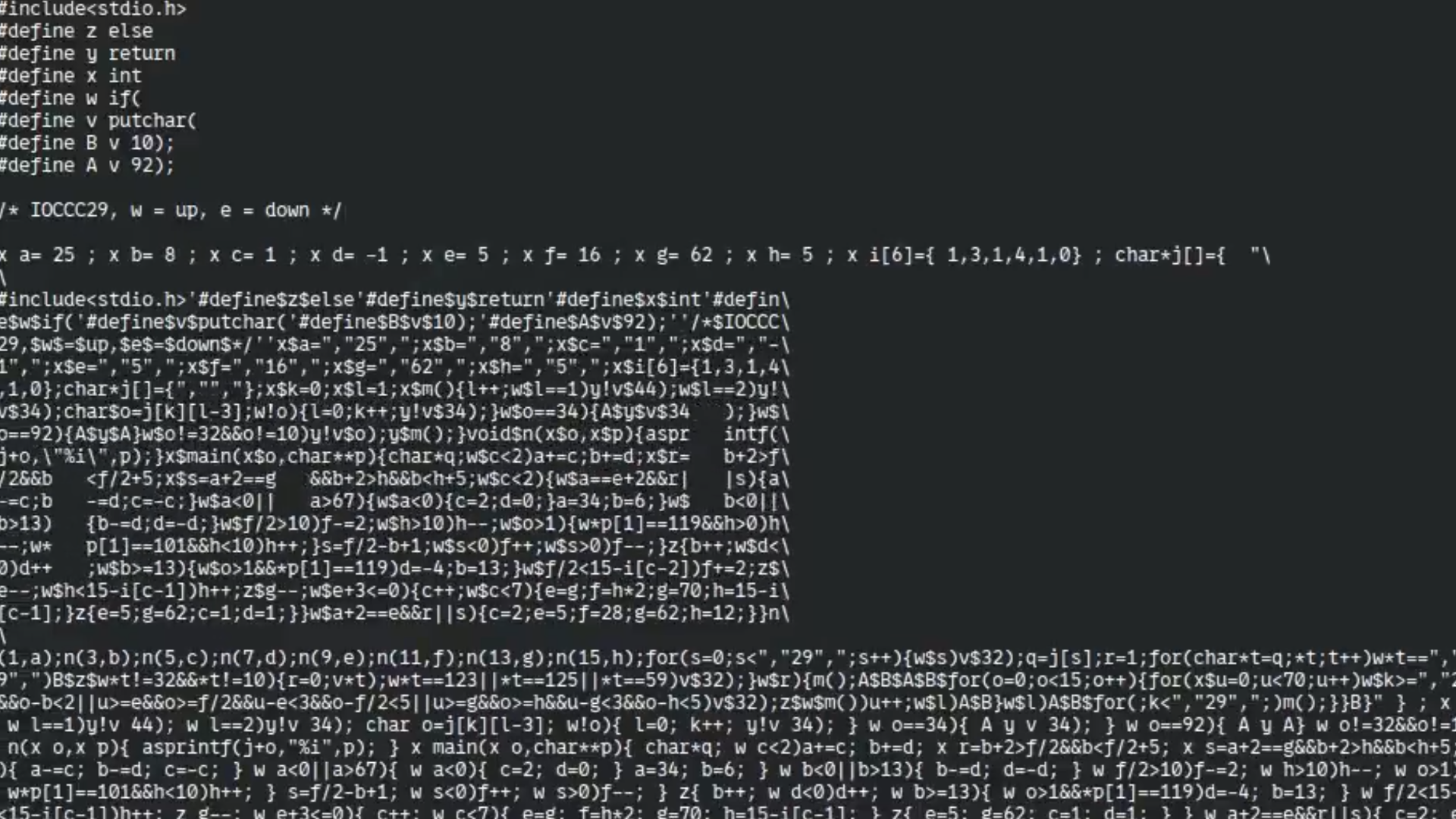 Pong game that recompiles itself every frame wins the IOCCC29 obfuscated C contest