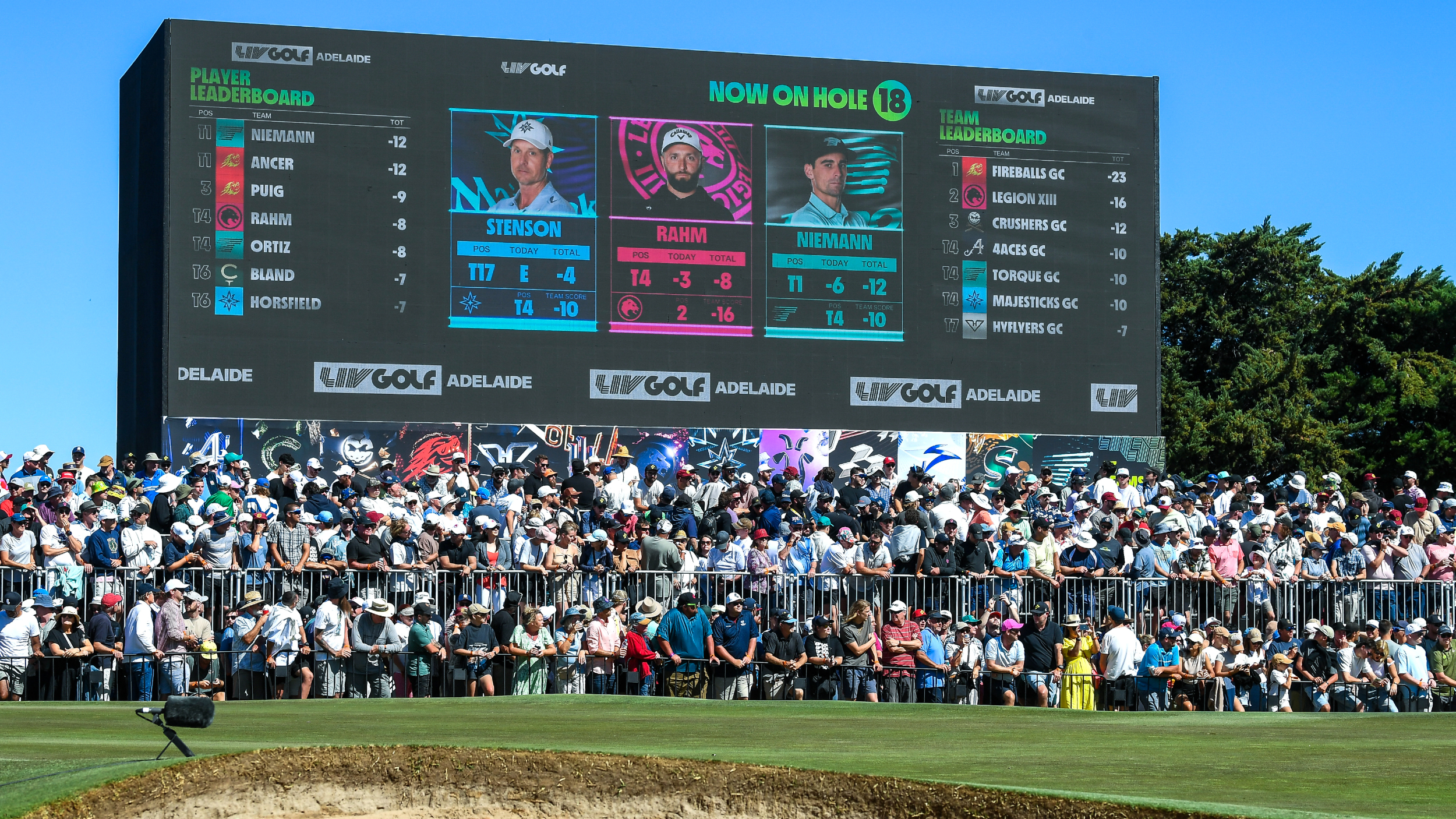 The 18th at LIV Golf Adelaide 