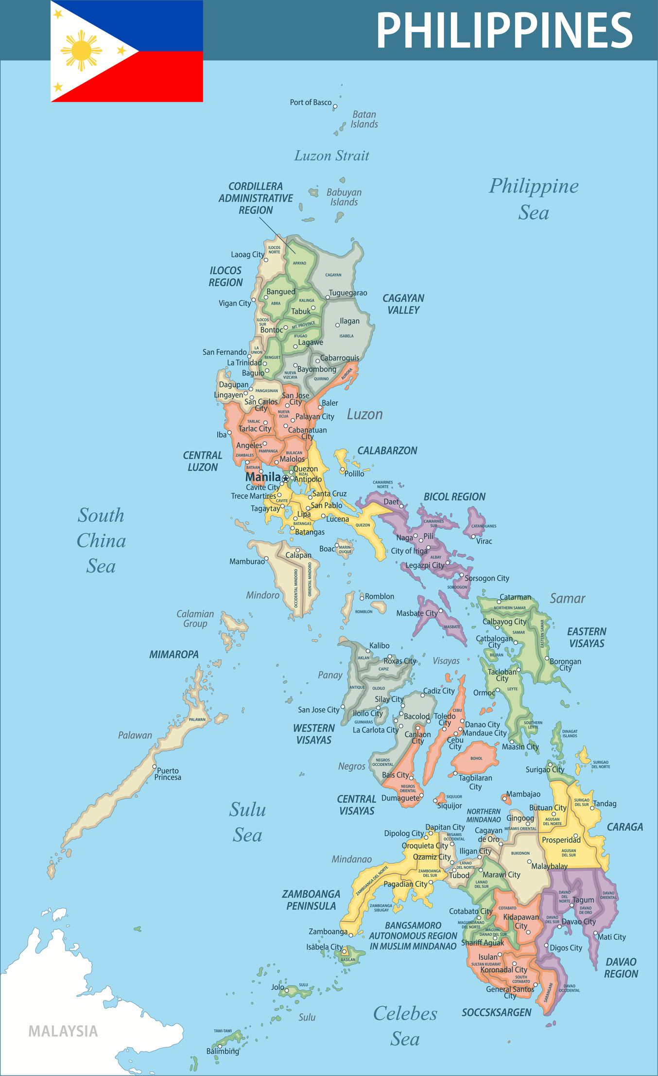 A map of the Philippines from 2024.