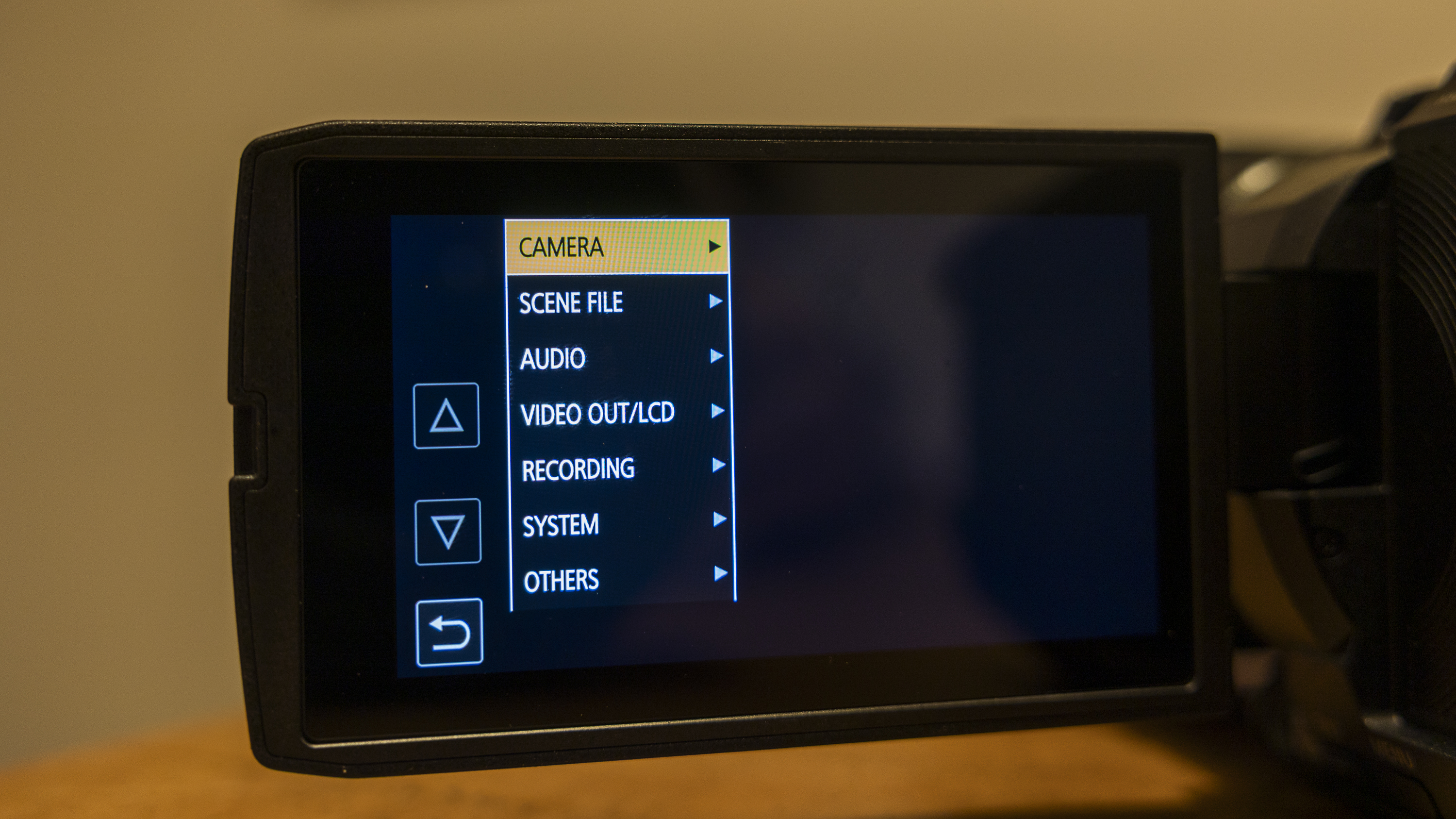 The menu screens on the Panasonic HC-X1200