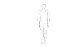 Pencil sketch of a male figure