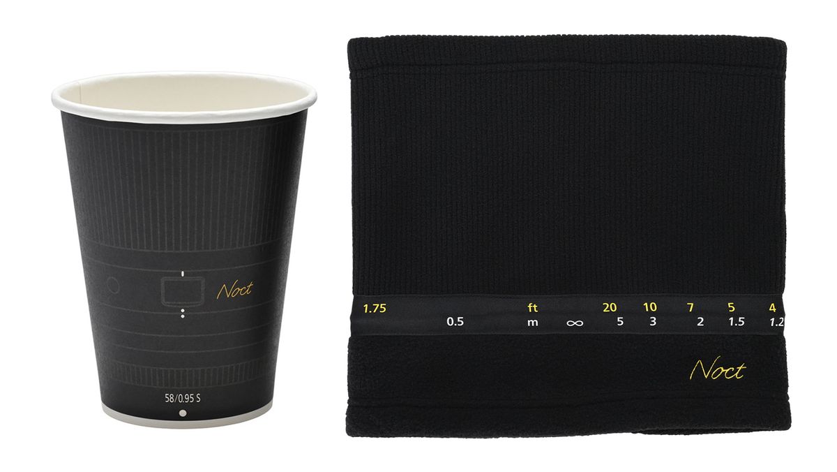 Nikon Direct Noct neck warmer and paper cup