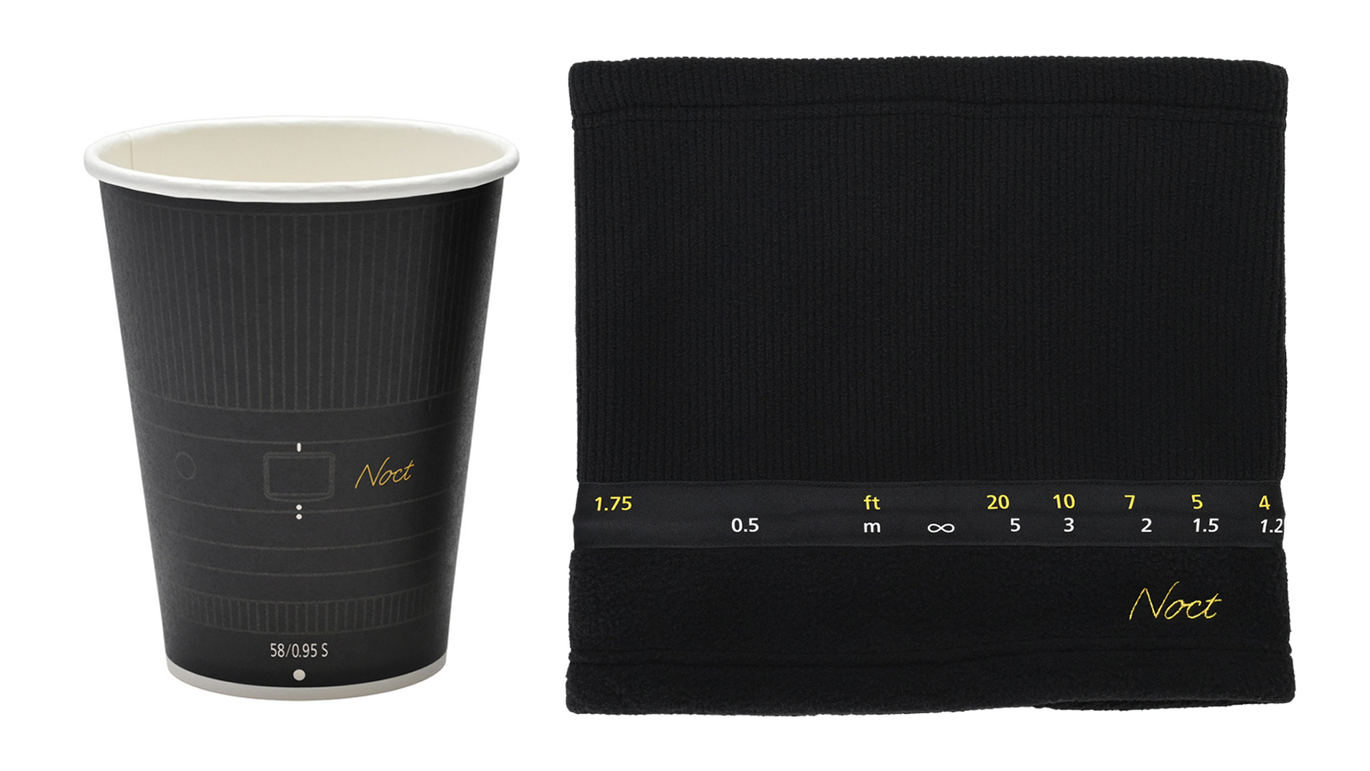Nikon Direct Noct neck warmer and paper cup