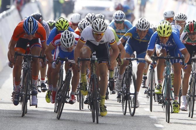 Jonas Bokeloh (Germany) sprints to the line