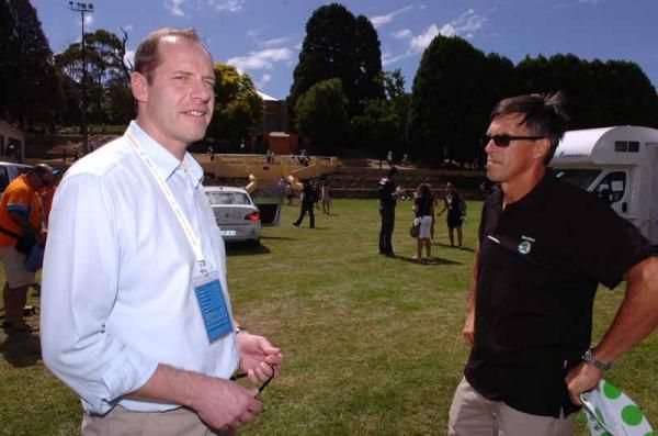 Christian Prudhomme and Phil Anderson