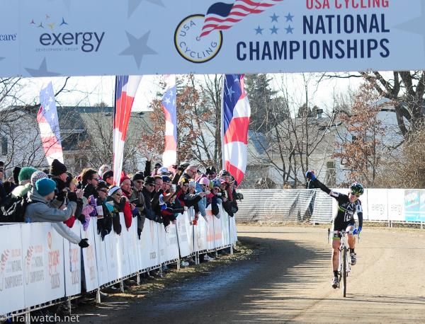 Kaitie Antonneau (Cyclocrossworld.com) moved up during the race to claim second place