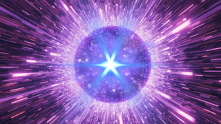 An illustration of a rare interaction between dark matter WIMP particles
