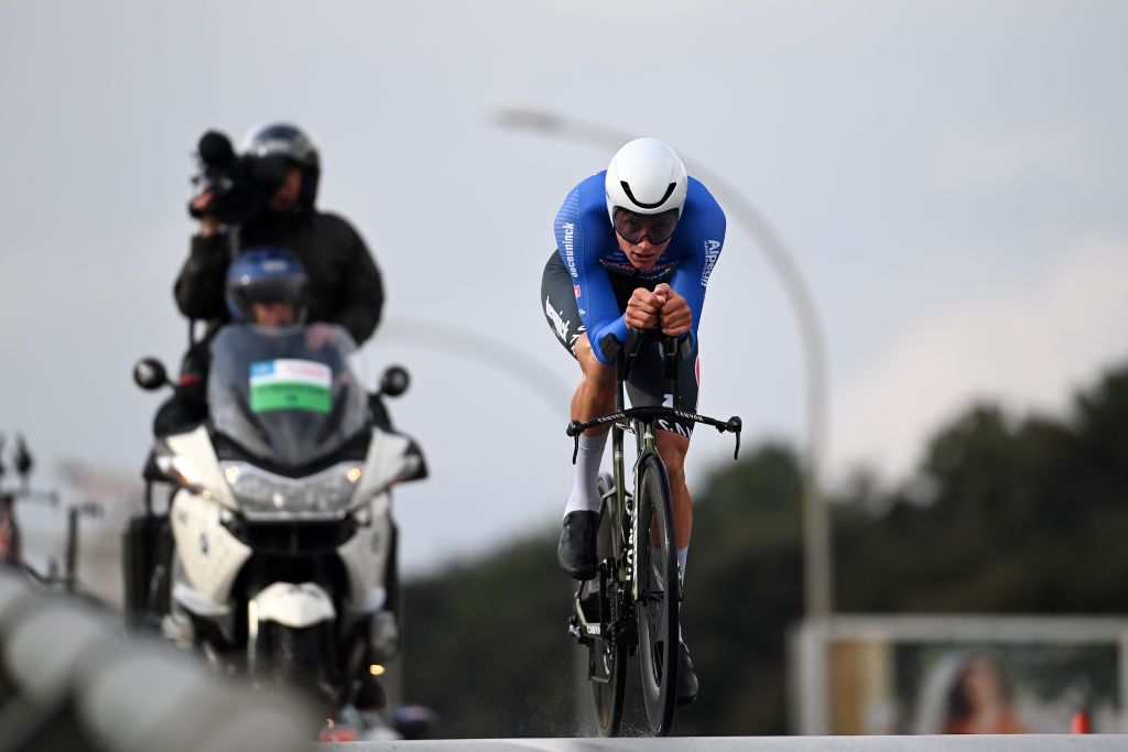 LIDO DI CAMAIORE ITALY MARCH 06 Mathieu van der Poel of The Netherlands and Team AlpecinDeceuninck sprints during the 58th TirrenoAdriatico 2023 Stage 1 a 115km individual time trial from Lido di Camaiore to Lido di Camaiore TirrenoAdriatico ITT on March 06 2023 in Lido di Camaiore Italy Photo by Tim de WaeleGetty Images