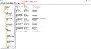 Captura de pantalla del Editor del Registro en Windows 11