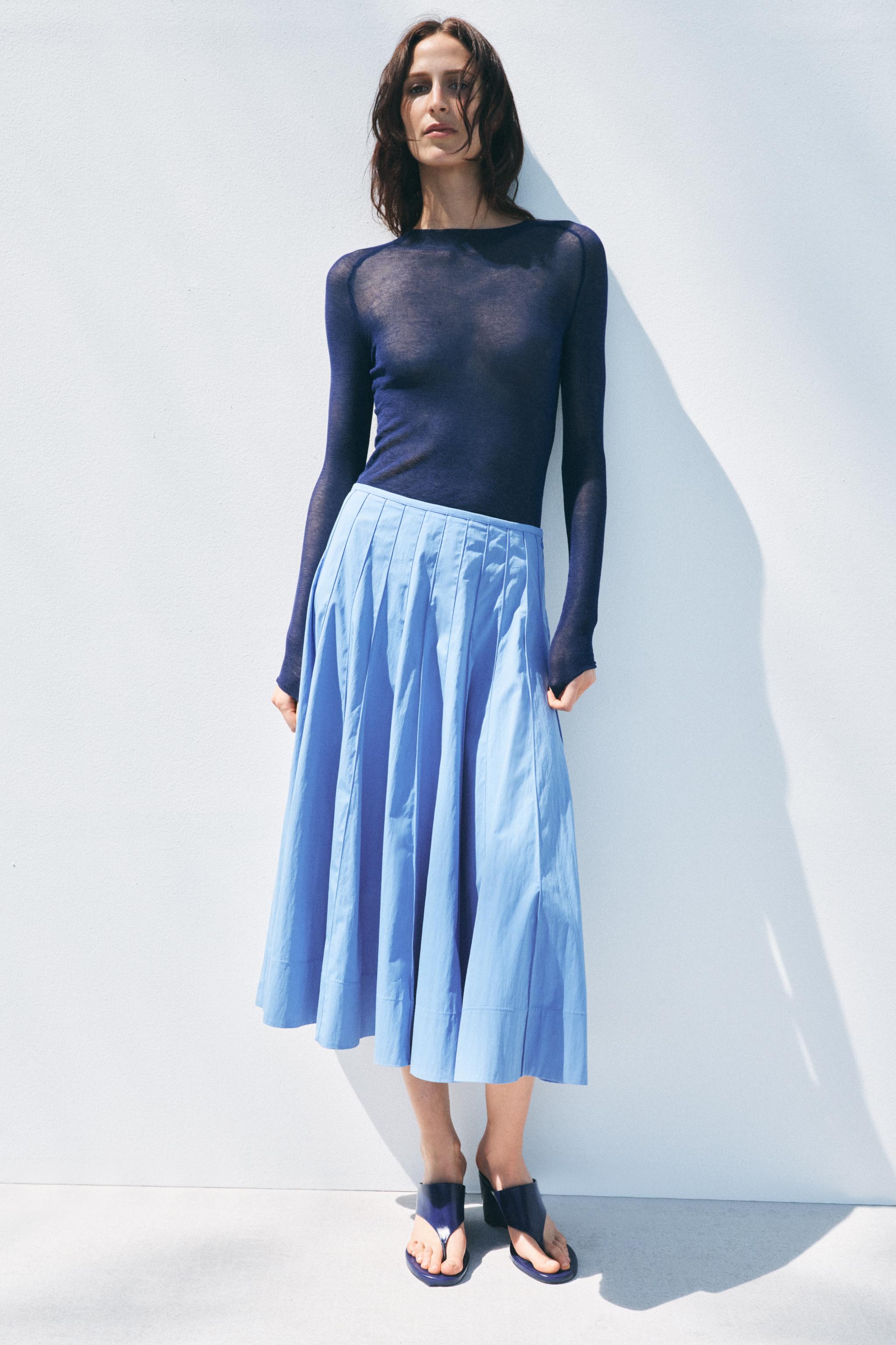 Zw Collection Midi Swing Skirt