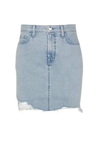 Jen7 In Bloom Denim Pencil Skirt