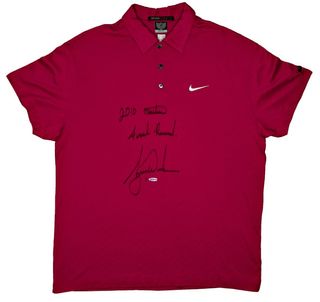 The shirt worn by Tiger Woods at the 2010 Masters