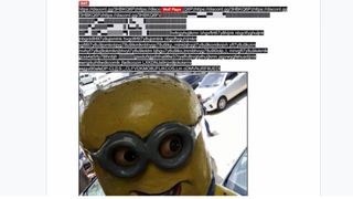 A chaotic Google Doc with a terrifying minion.