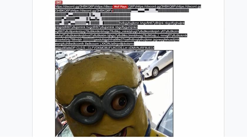 A chaotic Google Doc with a terrifying minion.