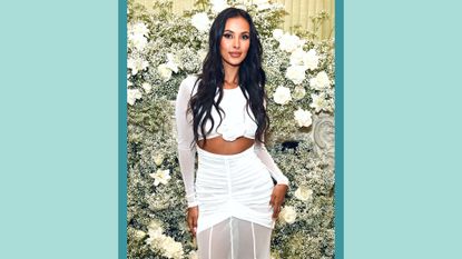 LONDON, ENGLAND - FEBRUARY 19: Maya Jama attends the British Vogue And Tiffany & Co. Celebrate Fashion And Film Party 2023 at Annabel's on February 19, 2023 in London, England.