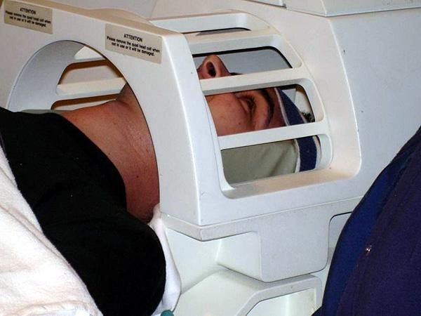 Getting a scan.