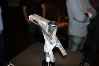 A transparent model showing the seat post clamp