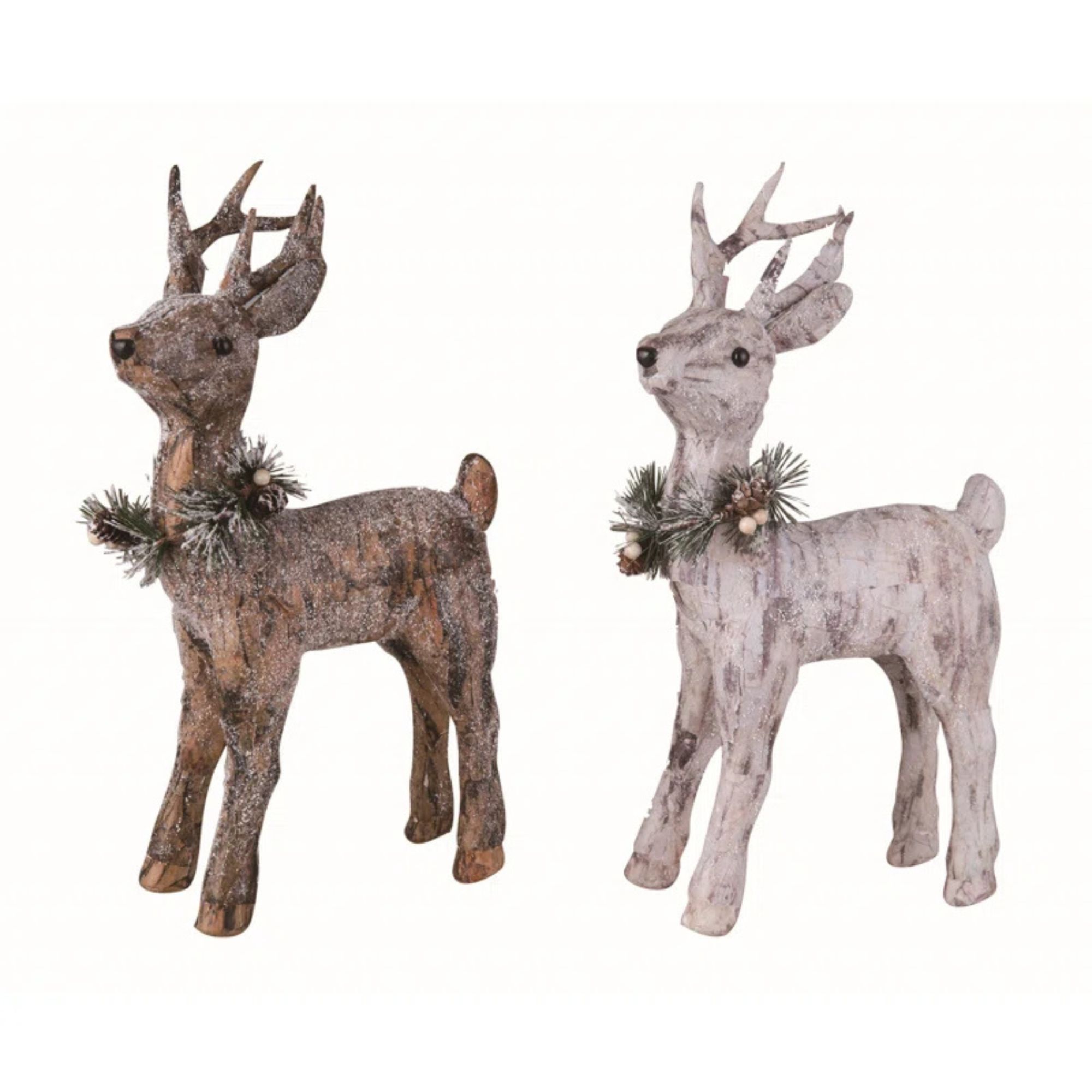 Christmas Small Styro Deer Set of 2 Christmas Home Decorations