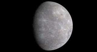 The planet Mercury seen from NASA's Messenger spacecraft in December 2009. 