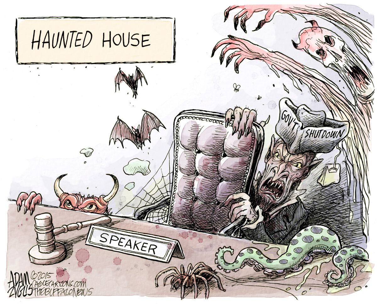 Political cartoon U.S. House Speaker Halloween