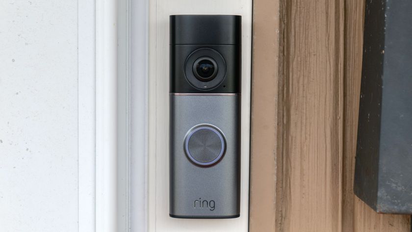 Ring Wired Doorbell Pro (3rd Gen) on door frame.