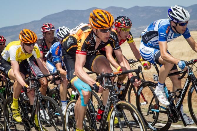 Tom Zirbel (Optum) brings his teammates to the front for the climb.