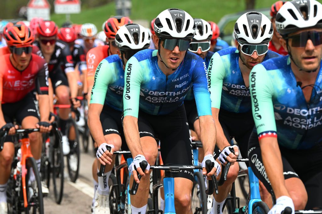 Ben O'Connor in action on stage 1 of the Tour of the Alps