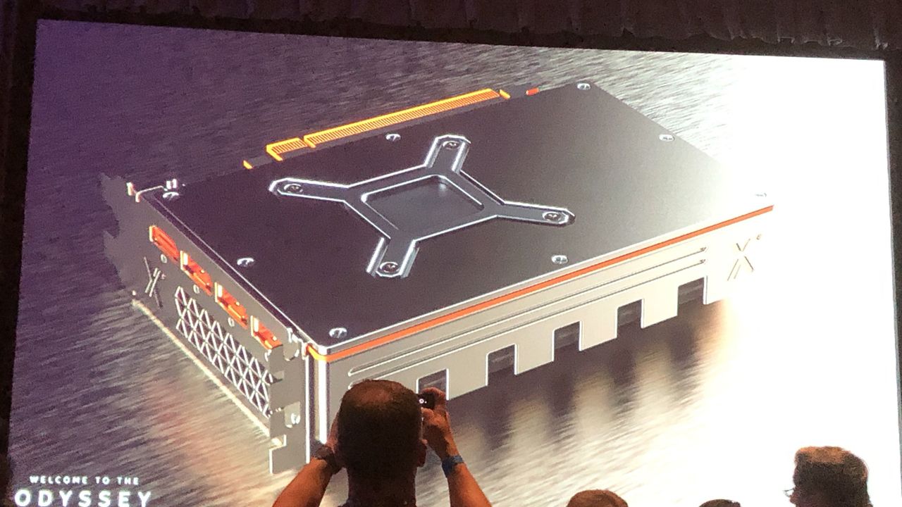 Looks like any other graphics card from the back (Image Credit: TechRadar)