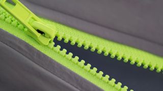 Close-up of zipper