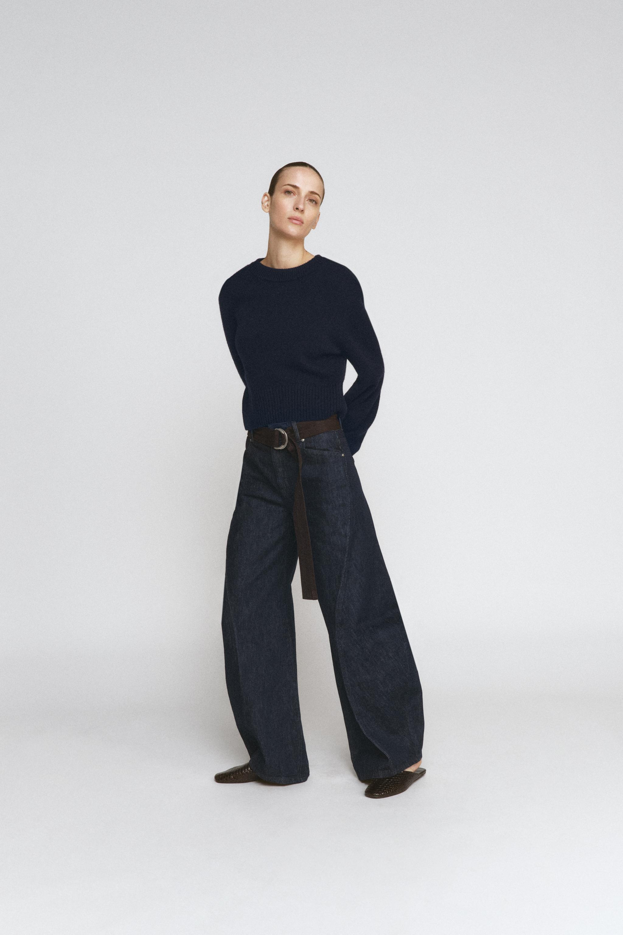 Zw Collection Barrel Belt Jeans