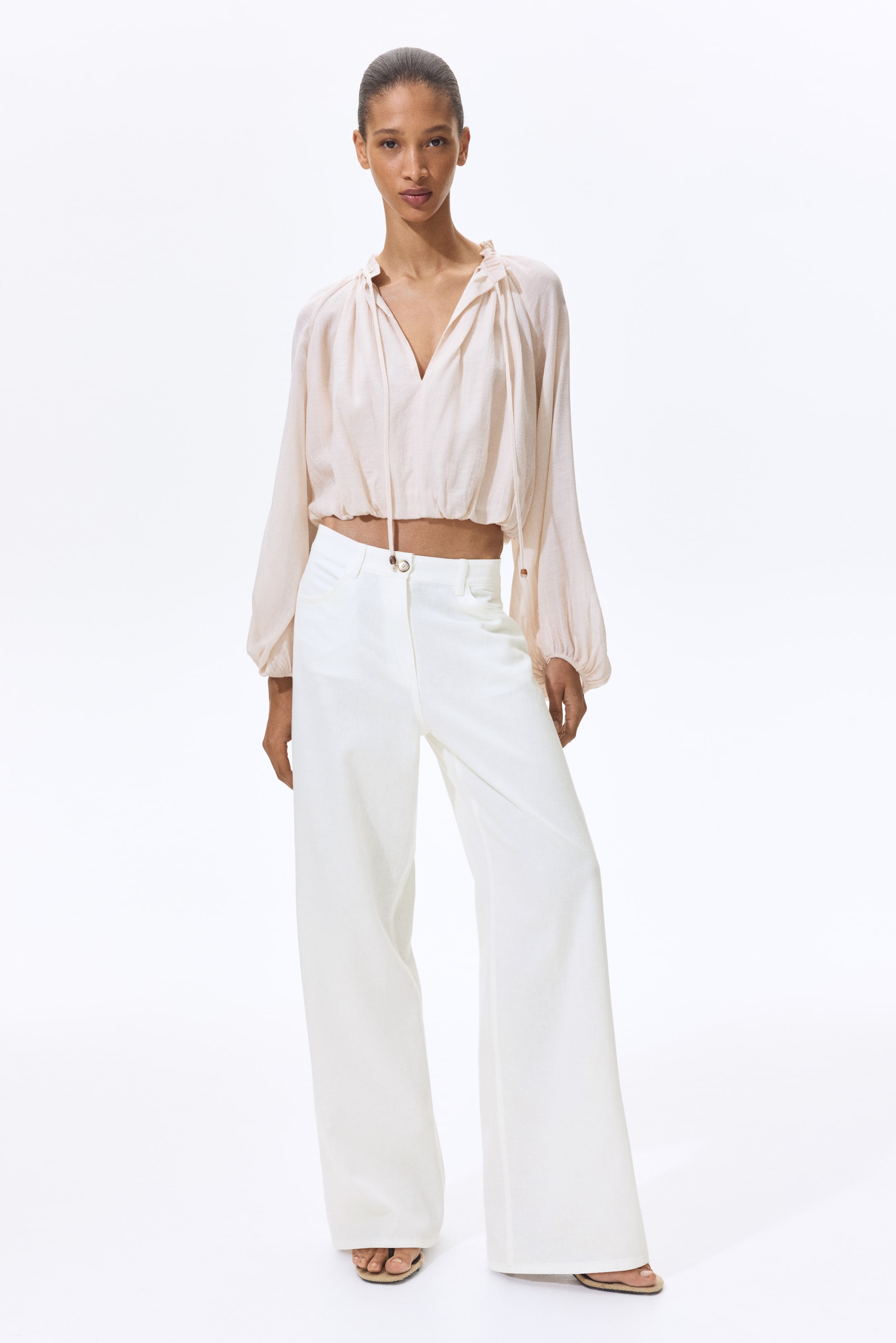 Linen-Blend Trousers