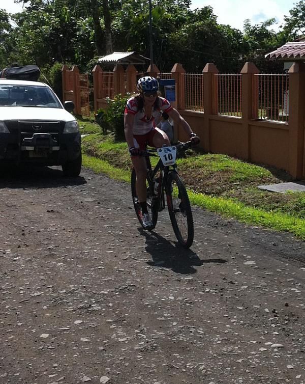 Rebecca Rusch (Specialized) before she went off course