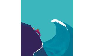 how to make a children's picture book Chris Haughton illustration of wave