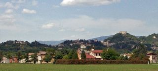 The hill town of Asolo and its medieval fortress.