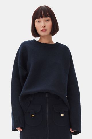 Dark Blue Wool Jumper