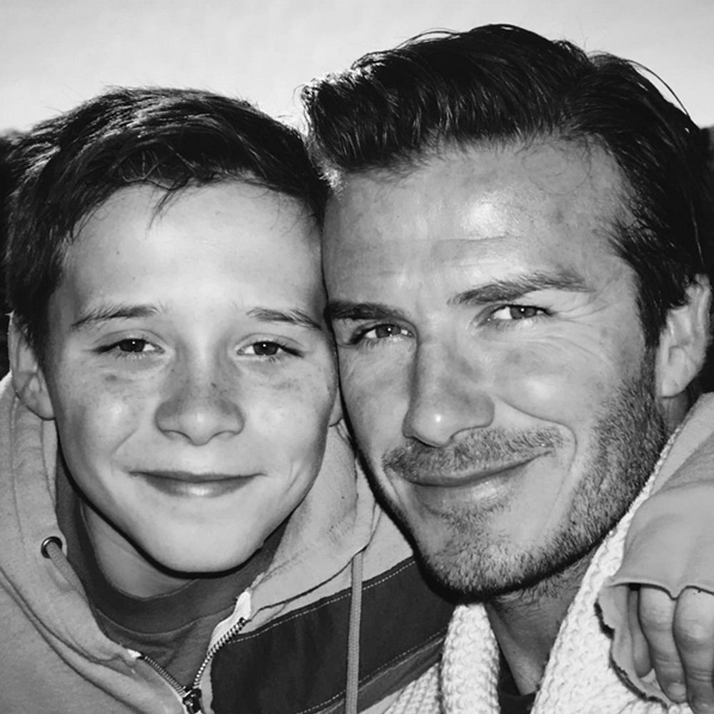 David Beckham and Brooklyn Beckham