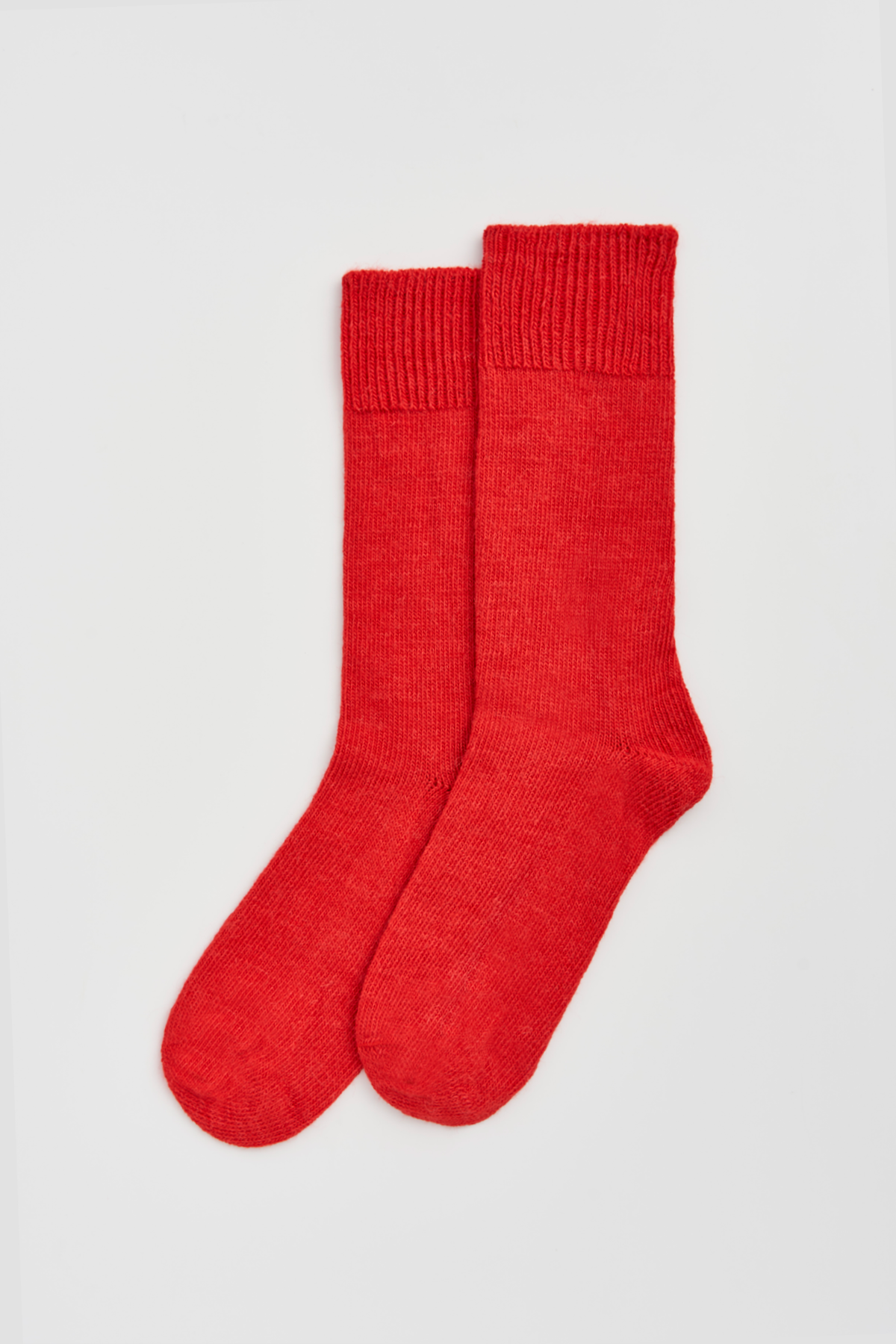 Postbox Red Alpaca Socks