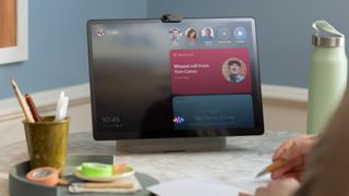 The Facebook Portal Plus in a living room