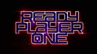 Ready Player One written in a font designed like a maze with an Easter egg at the end