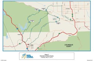 2013 Amgen Tour of California Stage 3 Map